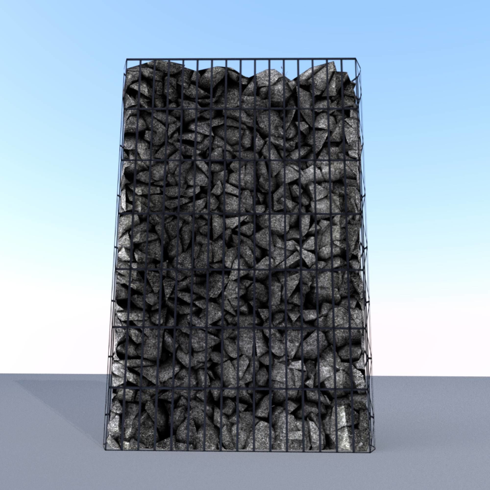 Wild Wine Vine - Autumn - on Gabion Wall - Version 2 Low-poly 3D model_14