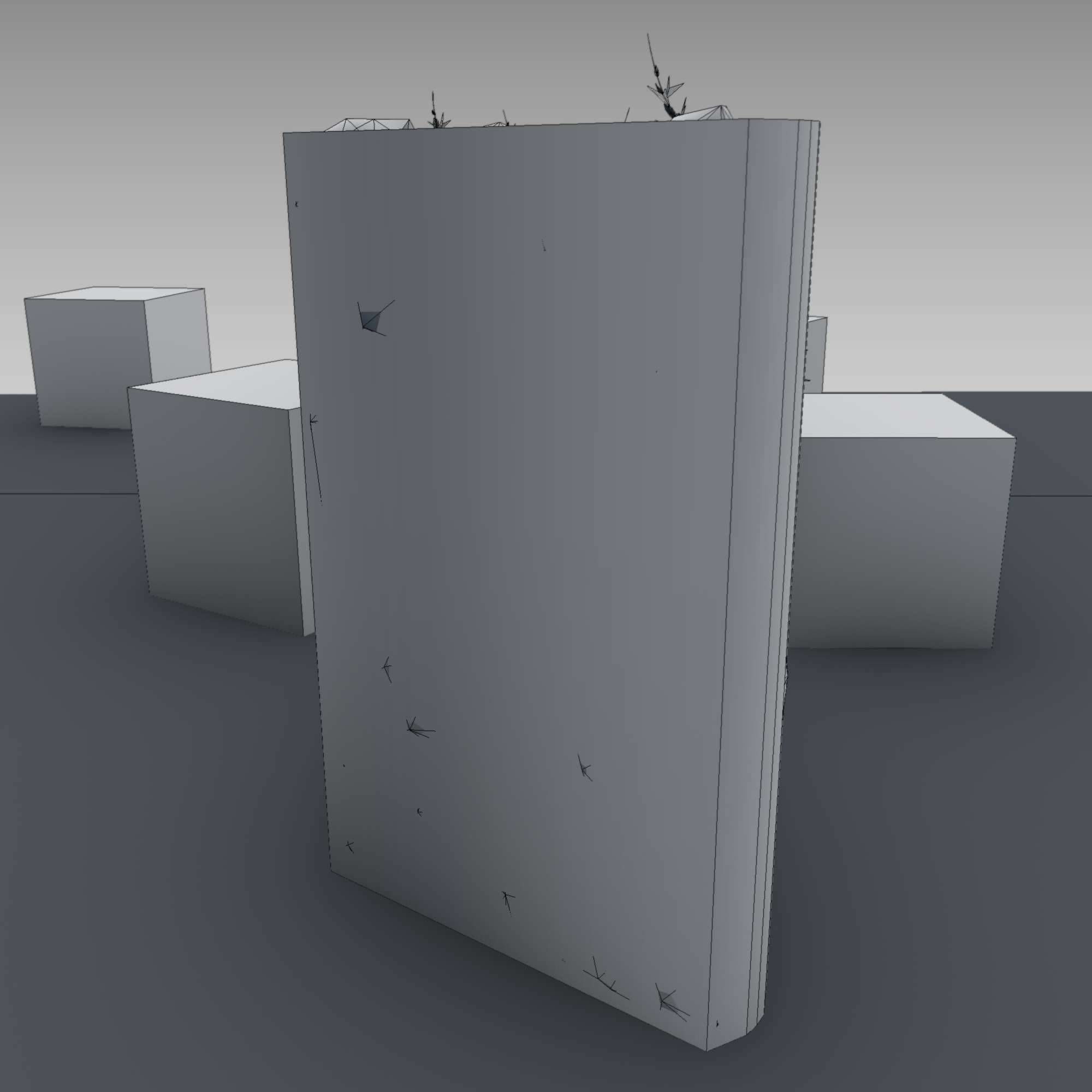 Wild Wine Vine - Autumn - on Gabion Wall - Version 2 Low-poly 3D model_9