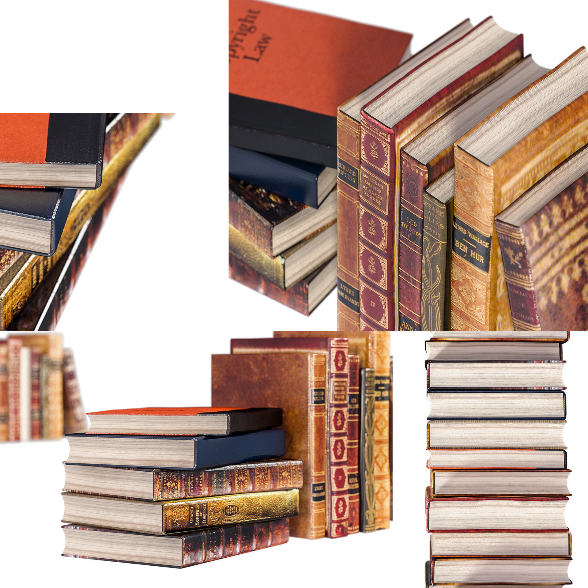 L3DV02G02 - books set 3D model_1