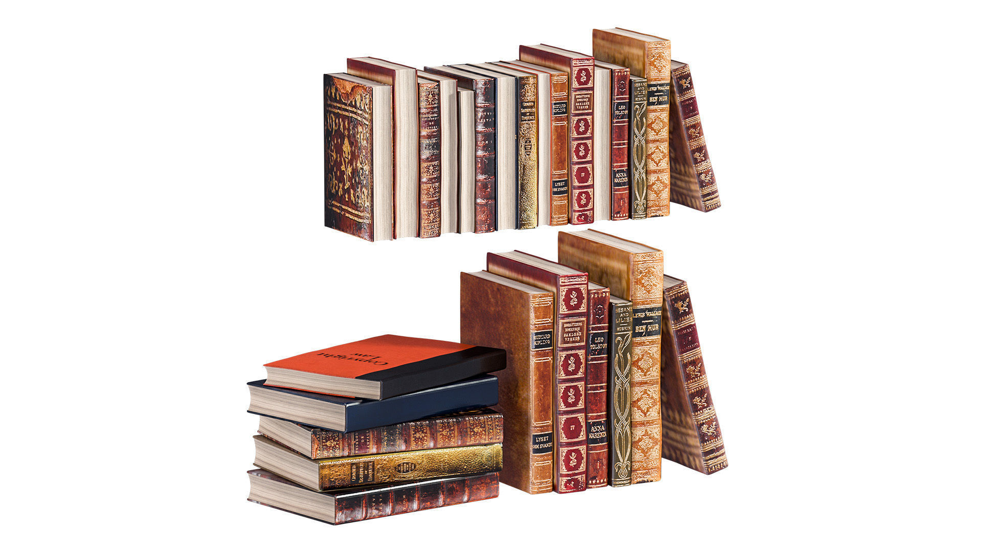 L3DV02G02 - books set 3D model_0