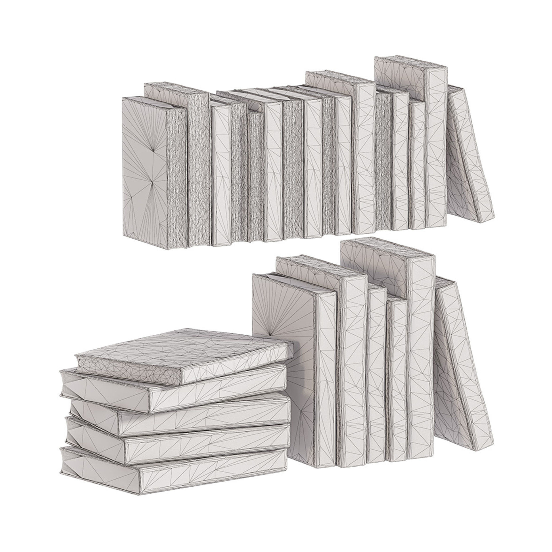 L3DV02G02 - books set 3D model_5