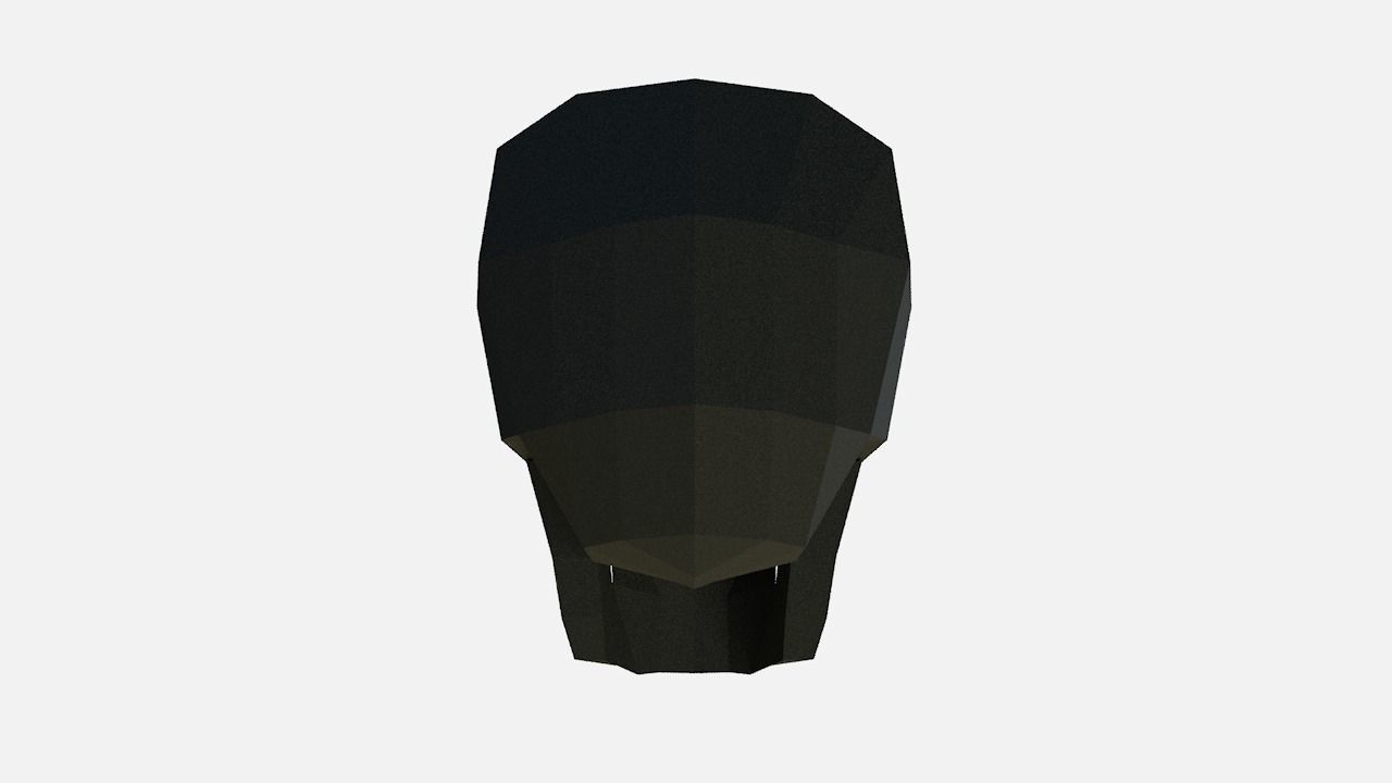 Low poly SKULL helmet Low-poly 3D model_3