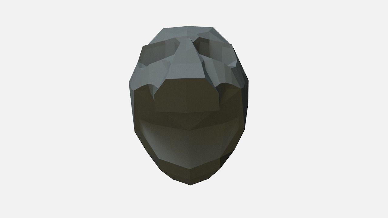 Low poly SKULL helmet Low-poly 3D model_10