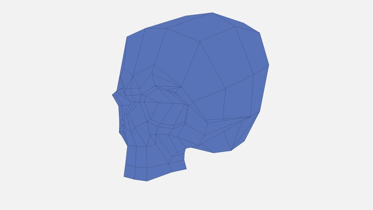 Low poly SKULL helmet Low-poly 3D model_16
