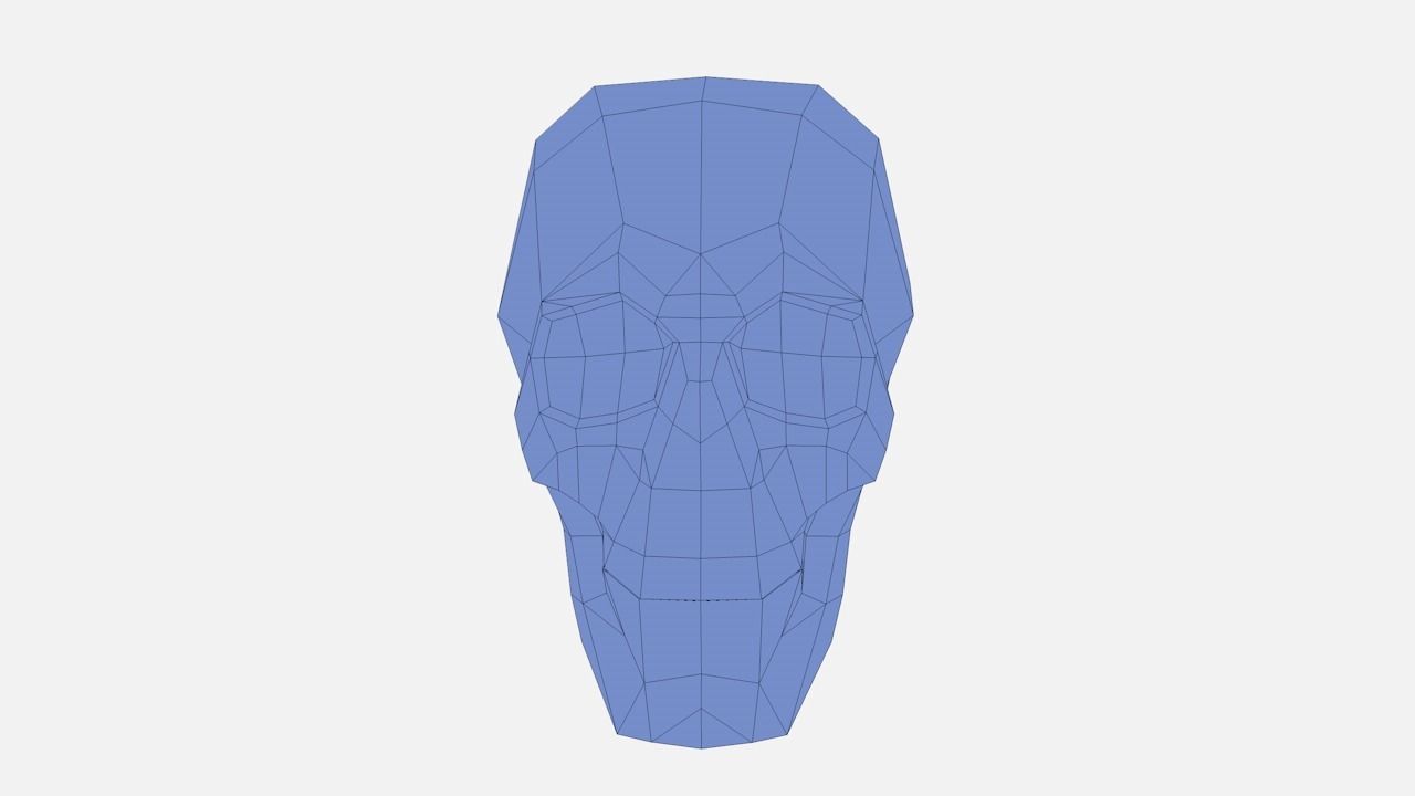 Low poly SKULL helmet Low-poly 3D model_12