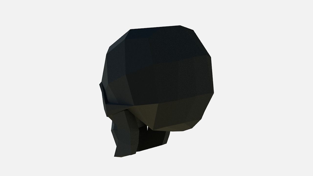 Low poly SKULL helmet Low-poly 3D model_2