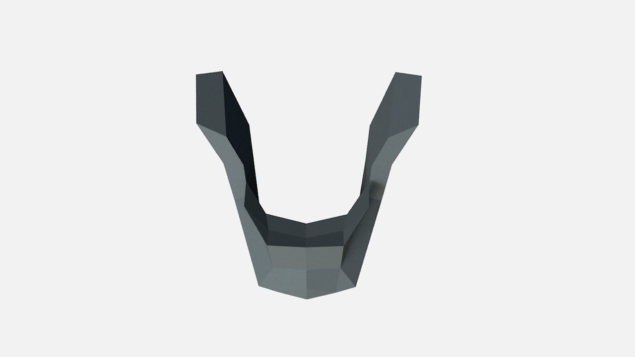 Low poly SKULL helmet Low-poly 3D model_11
