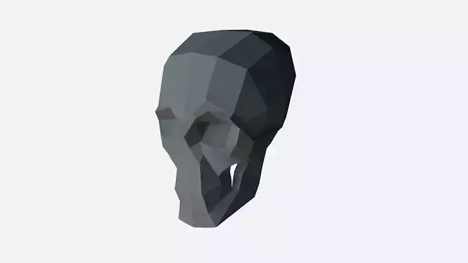 Low poly SKULL helmet Low-poly 3D model