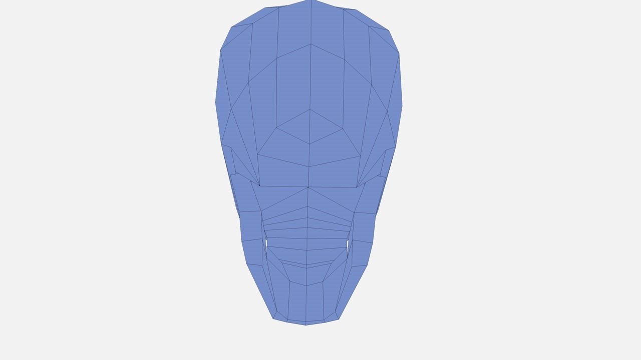 Low poly SKULL helmet Low-poly 3D model_15