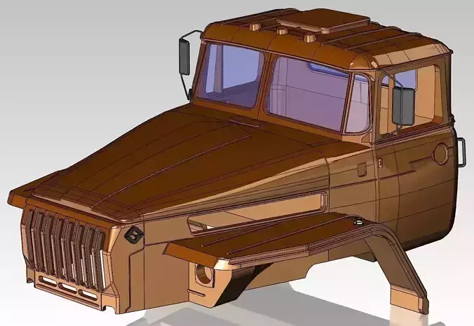 Cab Ural 3D model