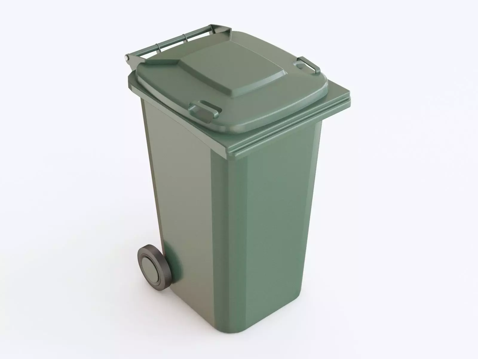 Trash bin plastic 3D model_0