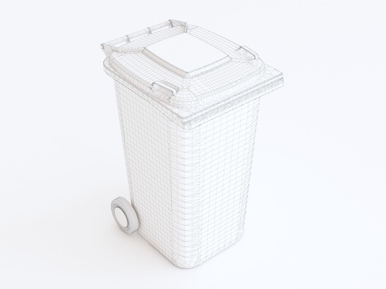 Trash bin plastic 3D model_1