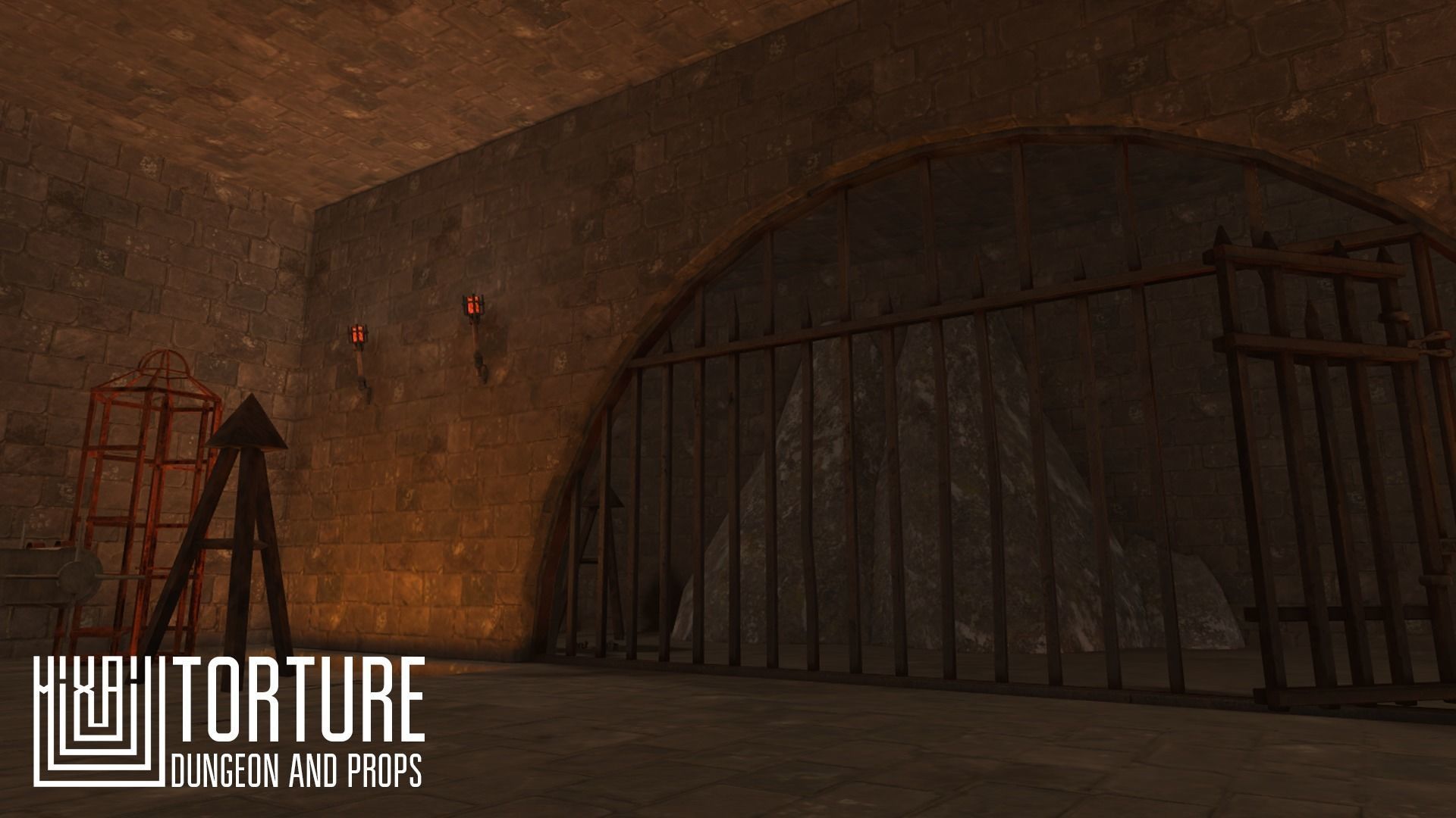 Torture - dungeon and props Low-poly 3D model_3