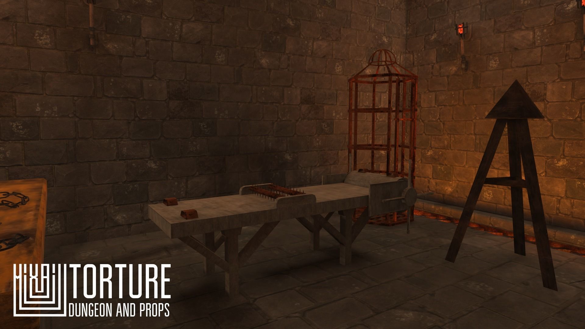 Torture - dungeon and props Low-poly 3D model_11