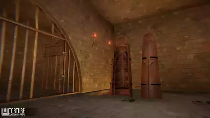 Torture - dungeon and props Low-poly 3D model