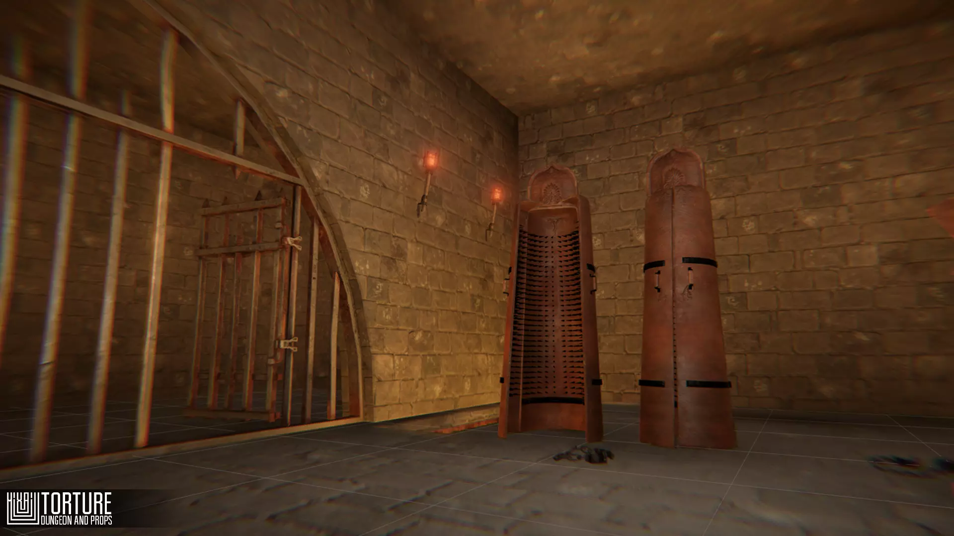 Torture - dungeon and props Low-poly 3D model_0