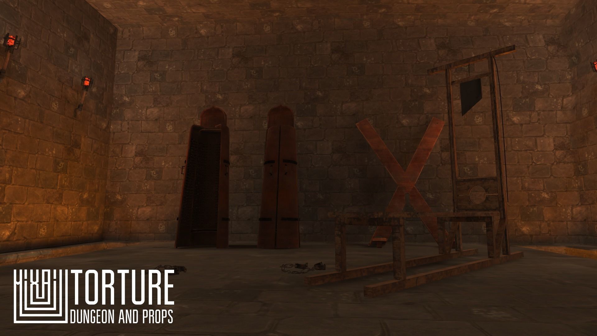 Torture - dungeon and props Low-poly 3D model_7
