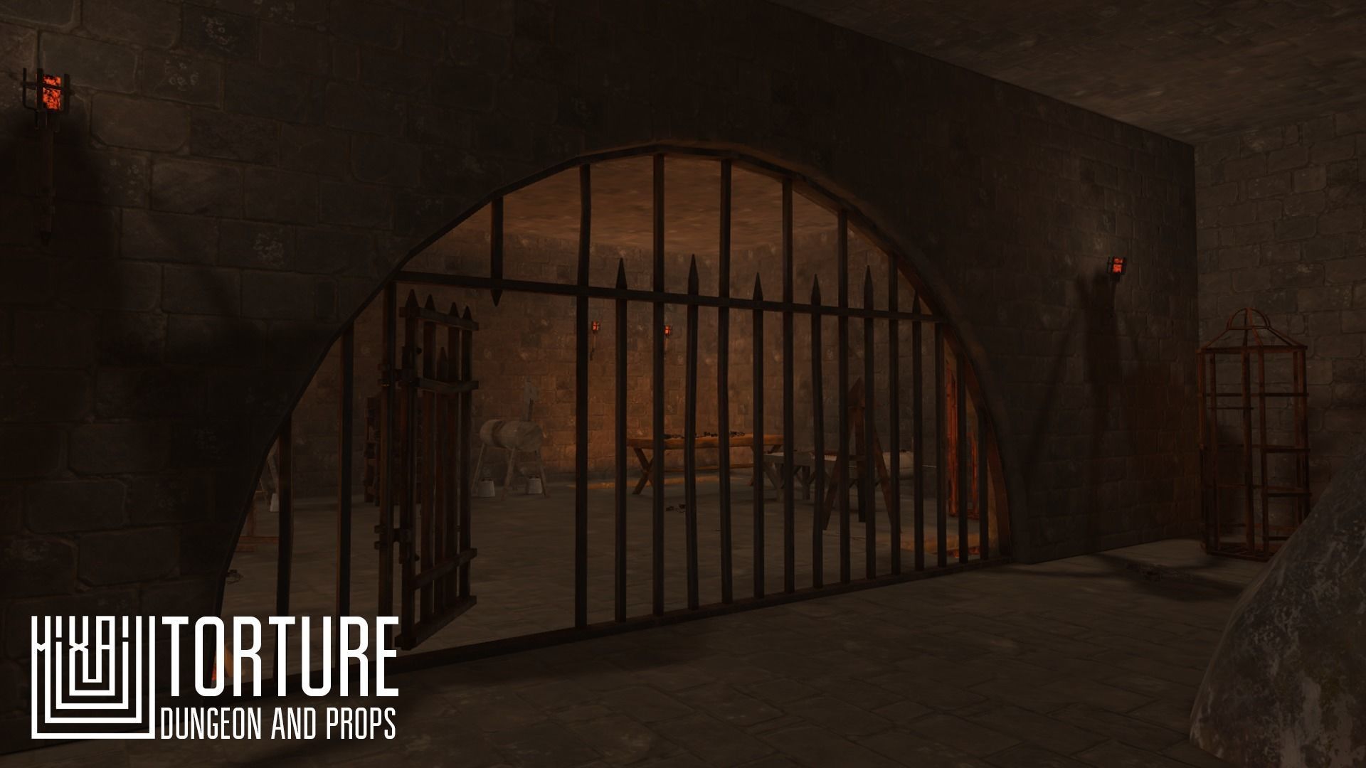 Torture - dungeon and props Low-poly 3D model_4
