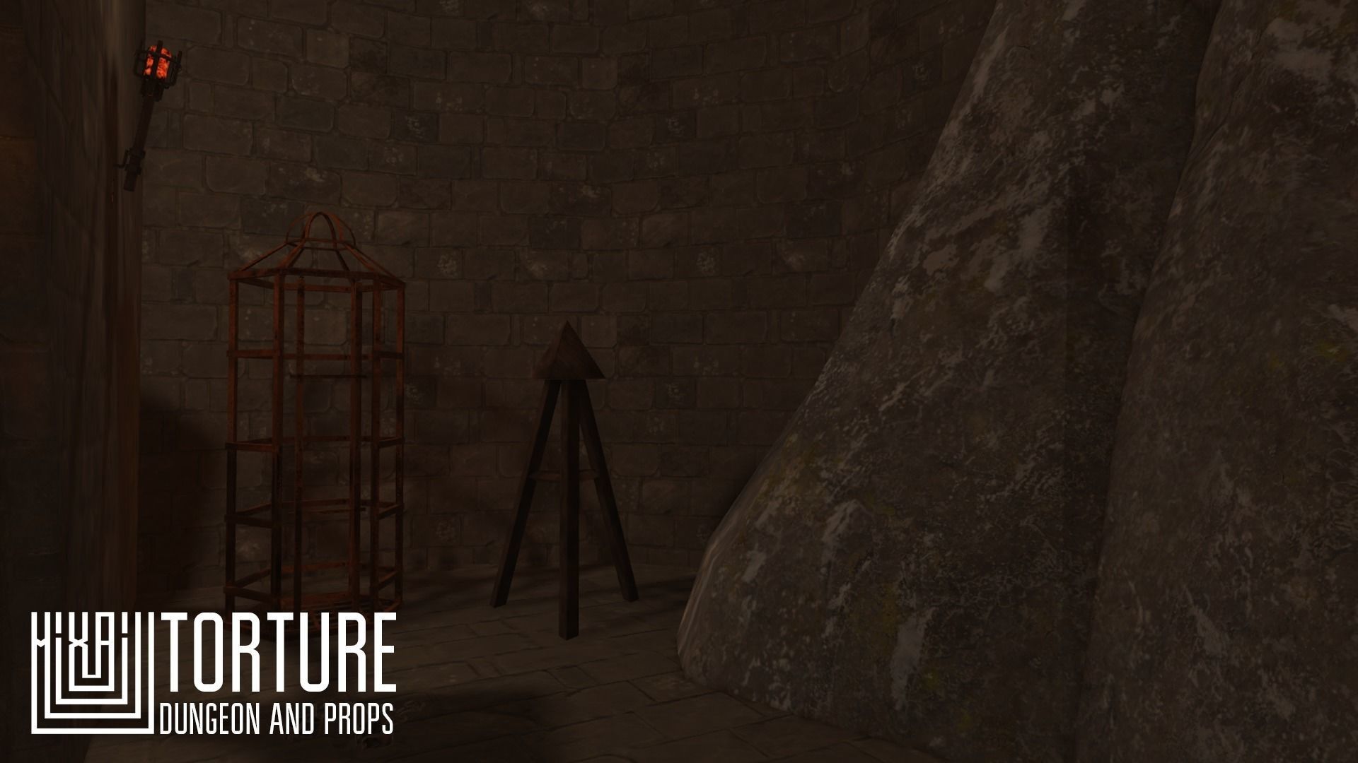 Torture - dungeon and props Low-poly 3D model_9