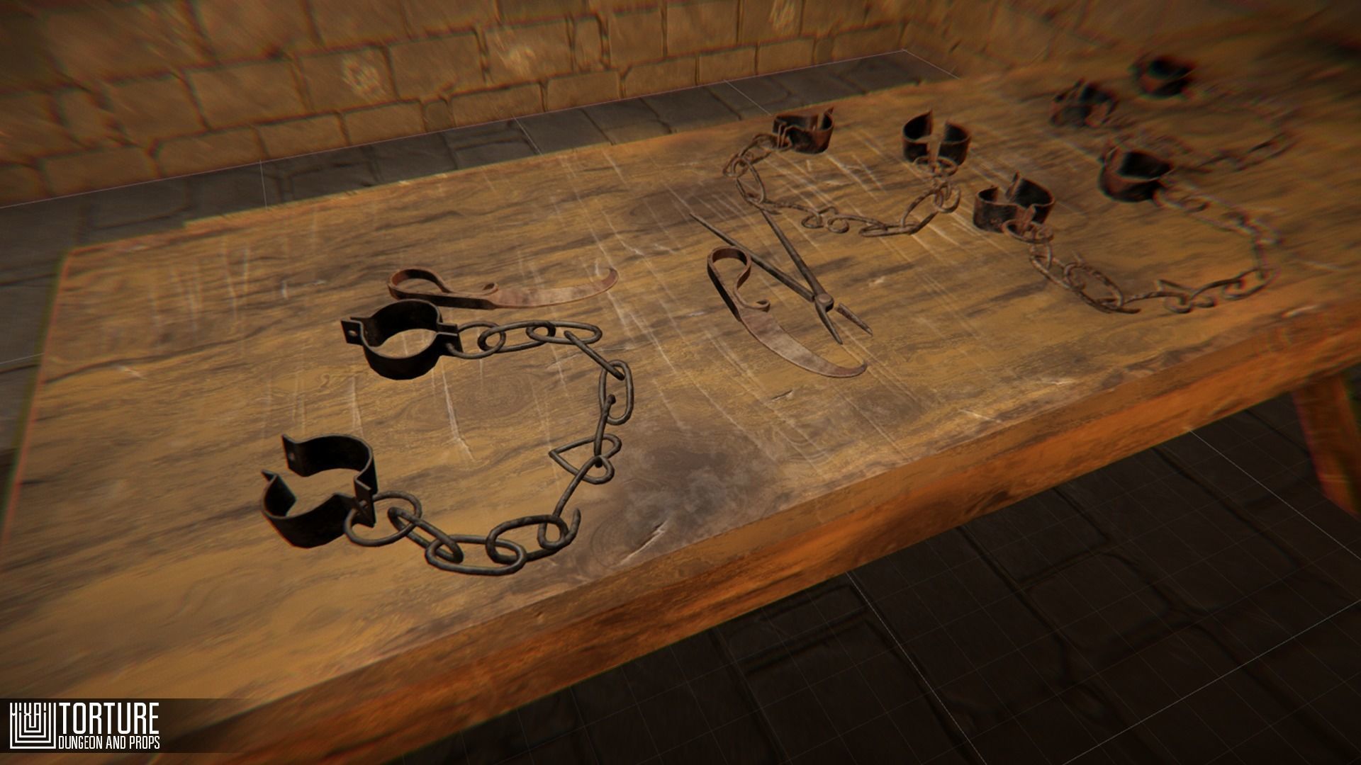 Torture - dungeon and props Low-poly 3D model_16