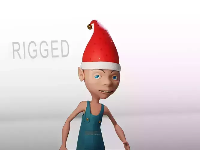 CARTOON ELF Low-poly 3D model