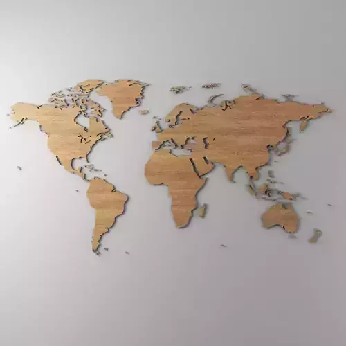 World Map Wall Object