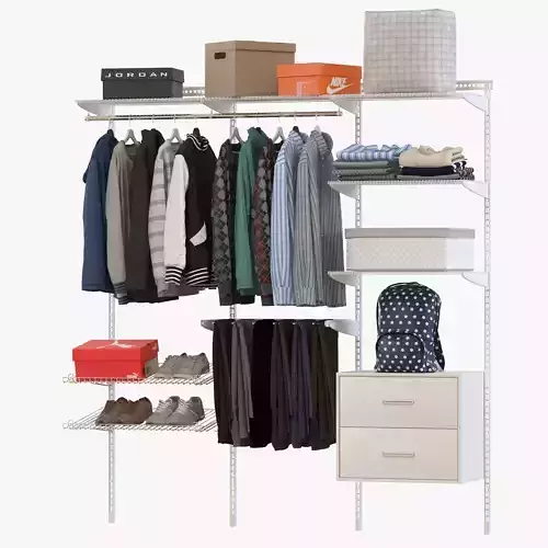 Elfa Storage System Clothes 3D model
