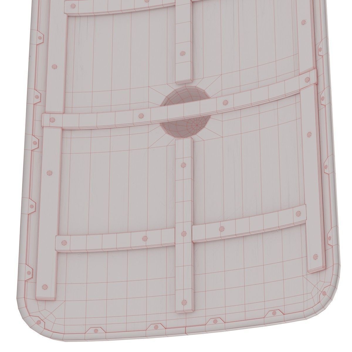 Roman Shield - Scutum Low-poly 3D model_16