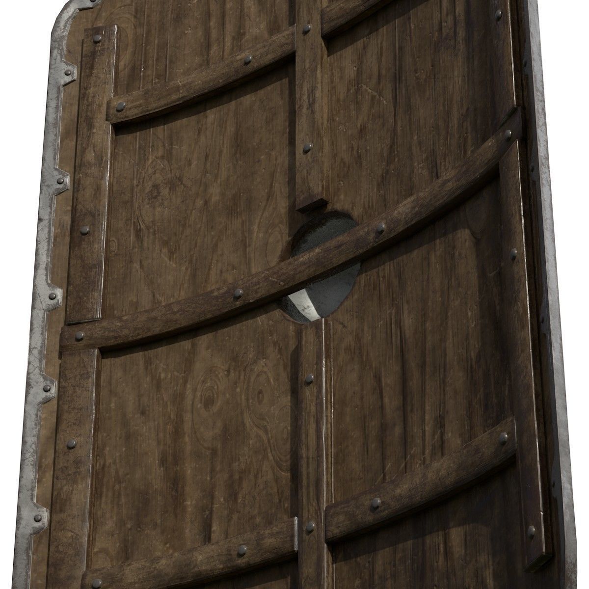 Roman Shield - Scutum Low-poly 3D model_7