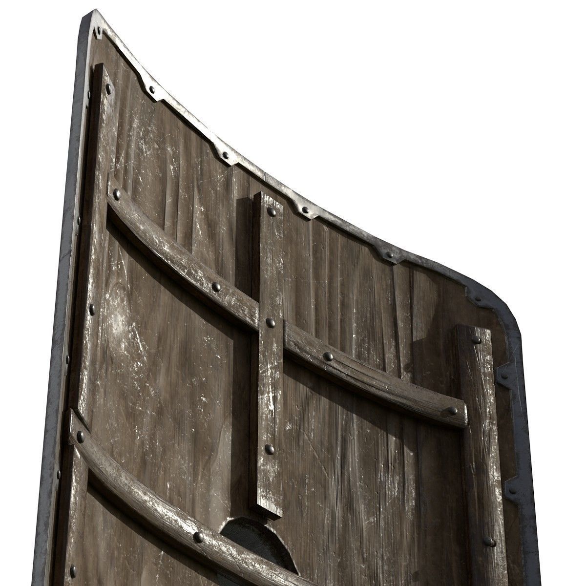 Roman Shield - Scutum Low-poly 3D model_9