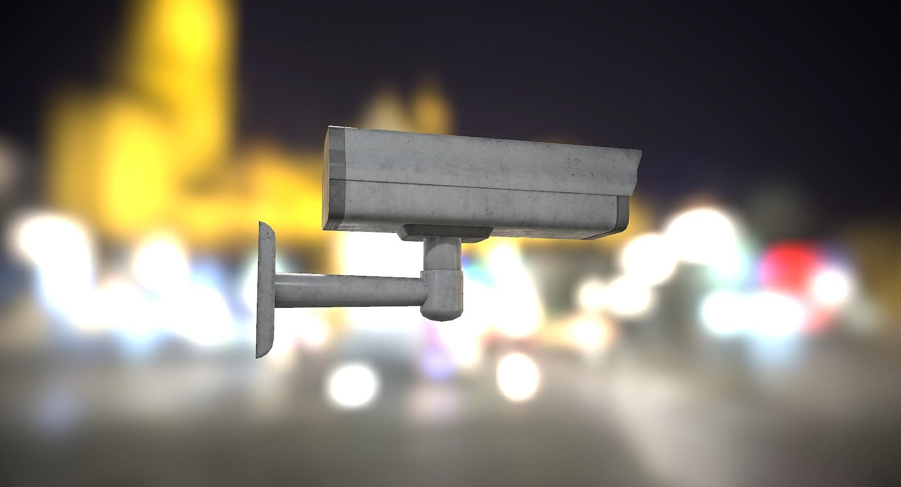 Security Camera Low-poly 3D model_2