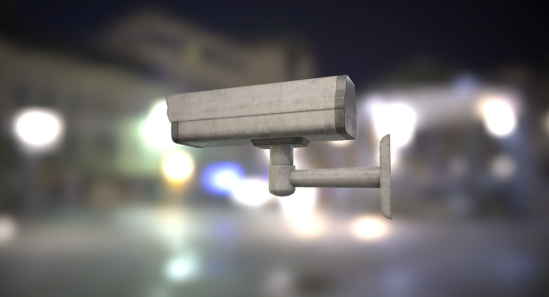 Security Camera Low-poly 3D model_3