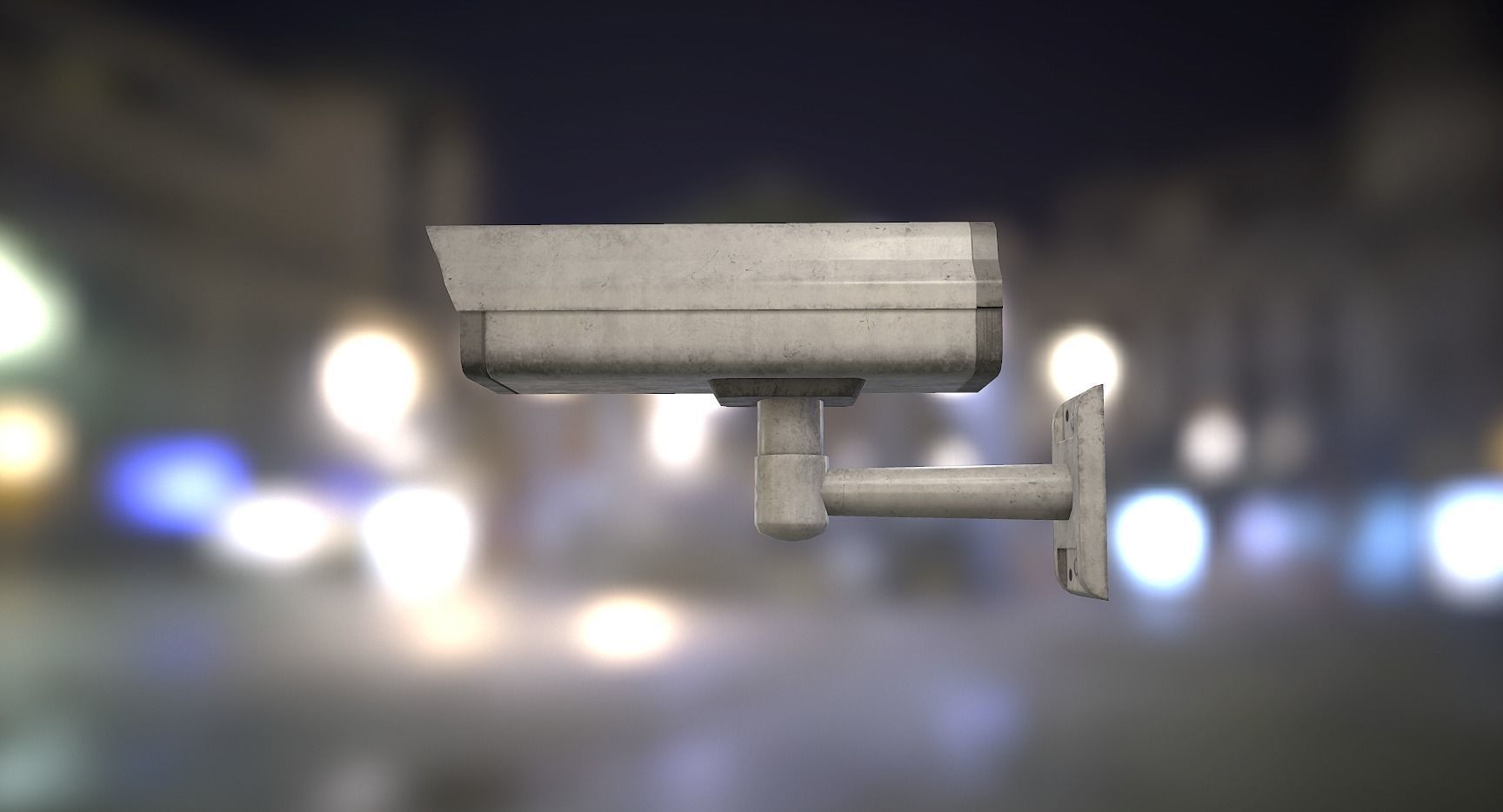 Security Camera Low-poly 3D model_4