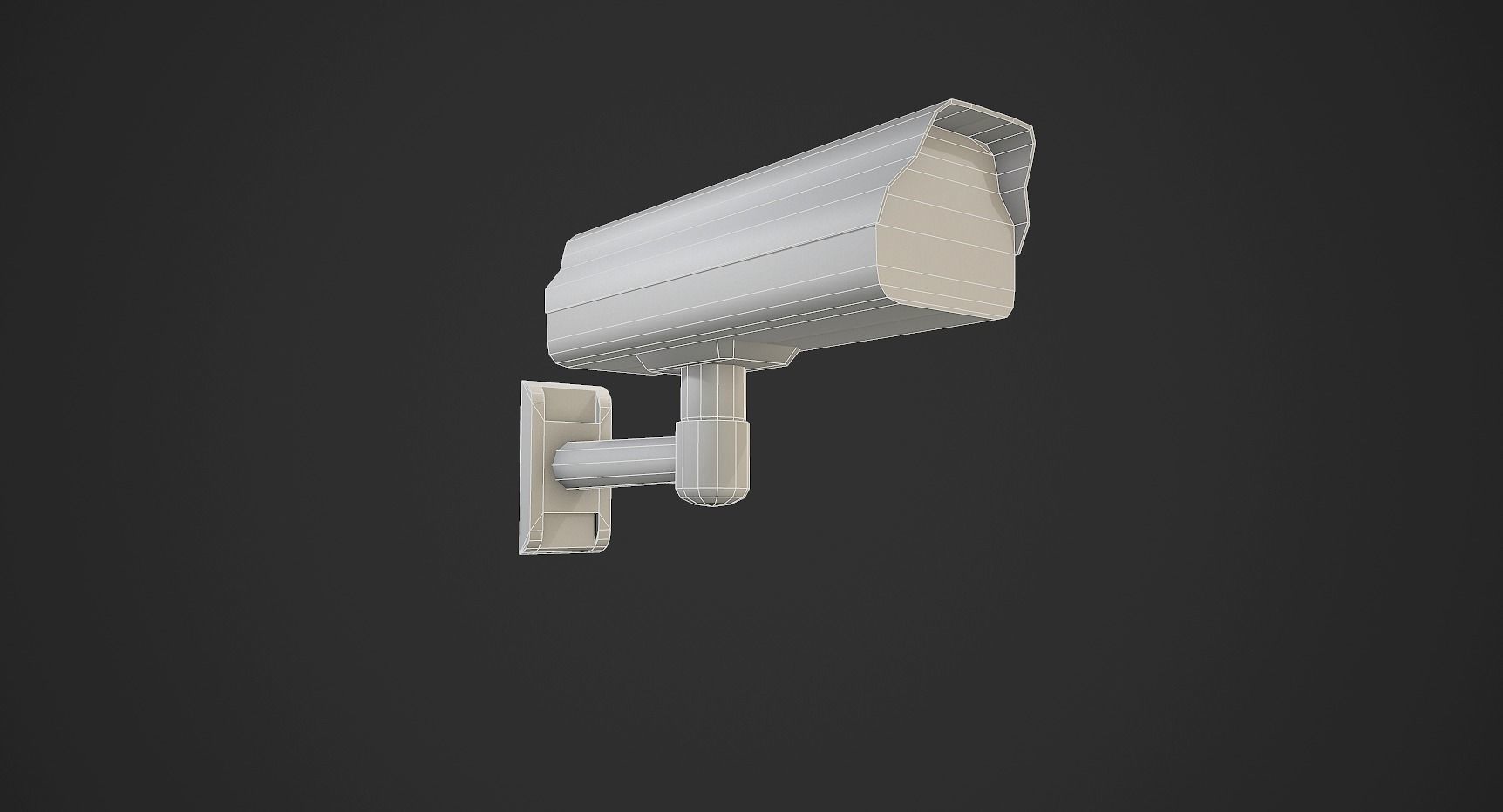 Security Camera Low-poly 3D model_8