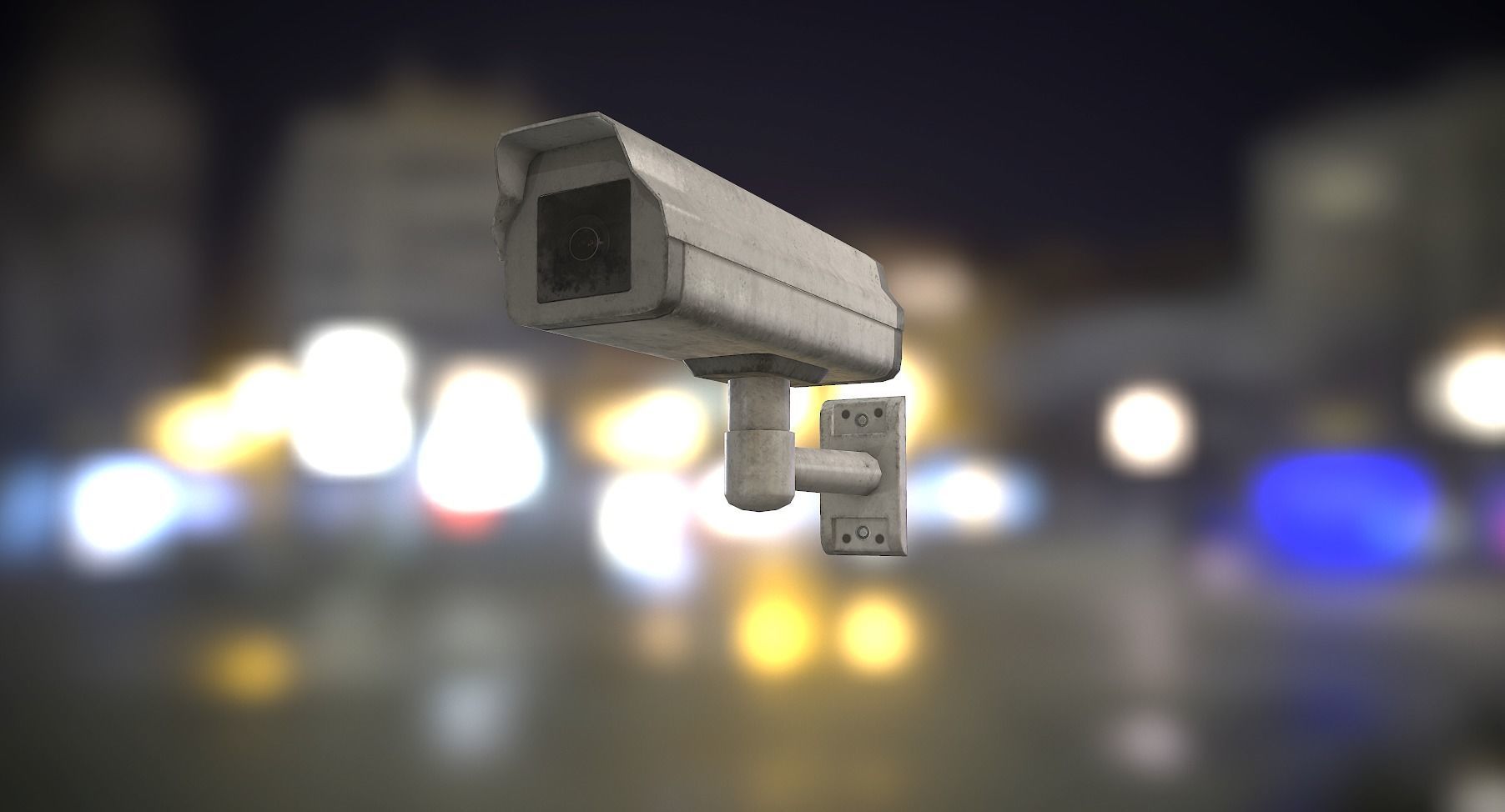 Security Camera Low-poly 3D model_1