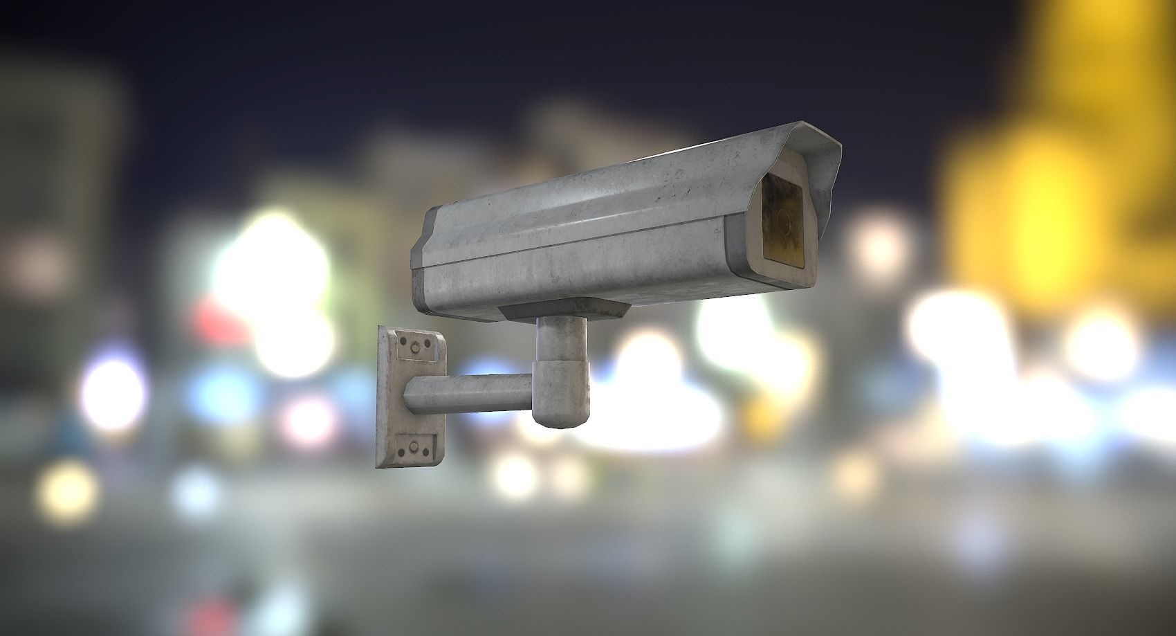 Security Camera Low-poly 3D model_5