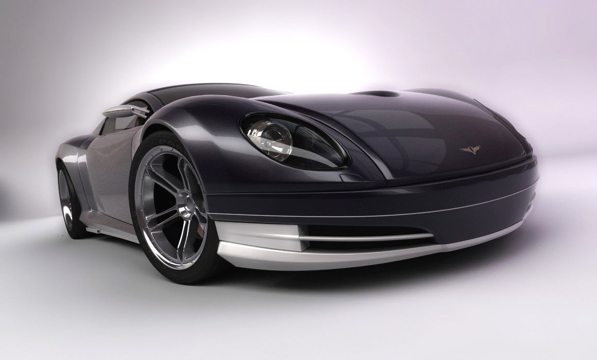 3d model of concept sports car - Beluga 3D model_1