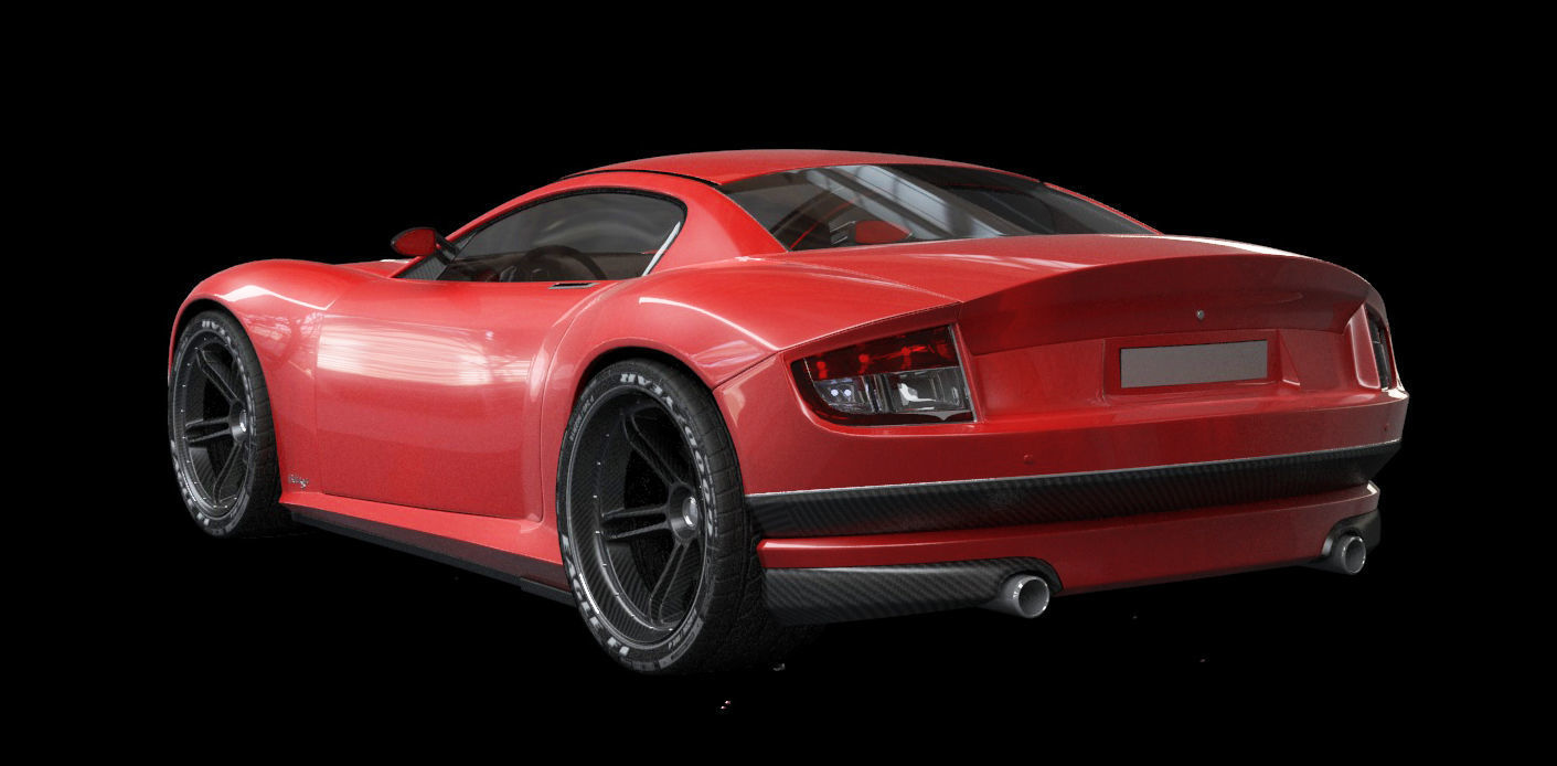 3d model of concept sports car - Beluga 3D model_2