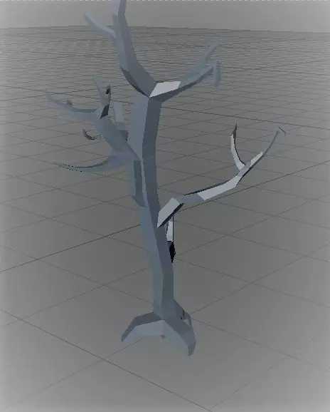 Low poly dry tree Free 3D model