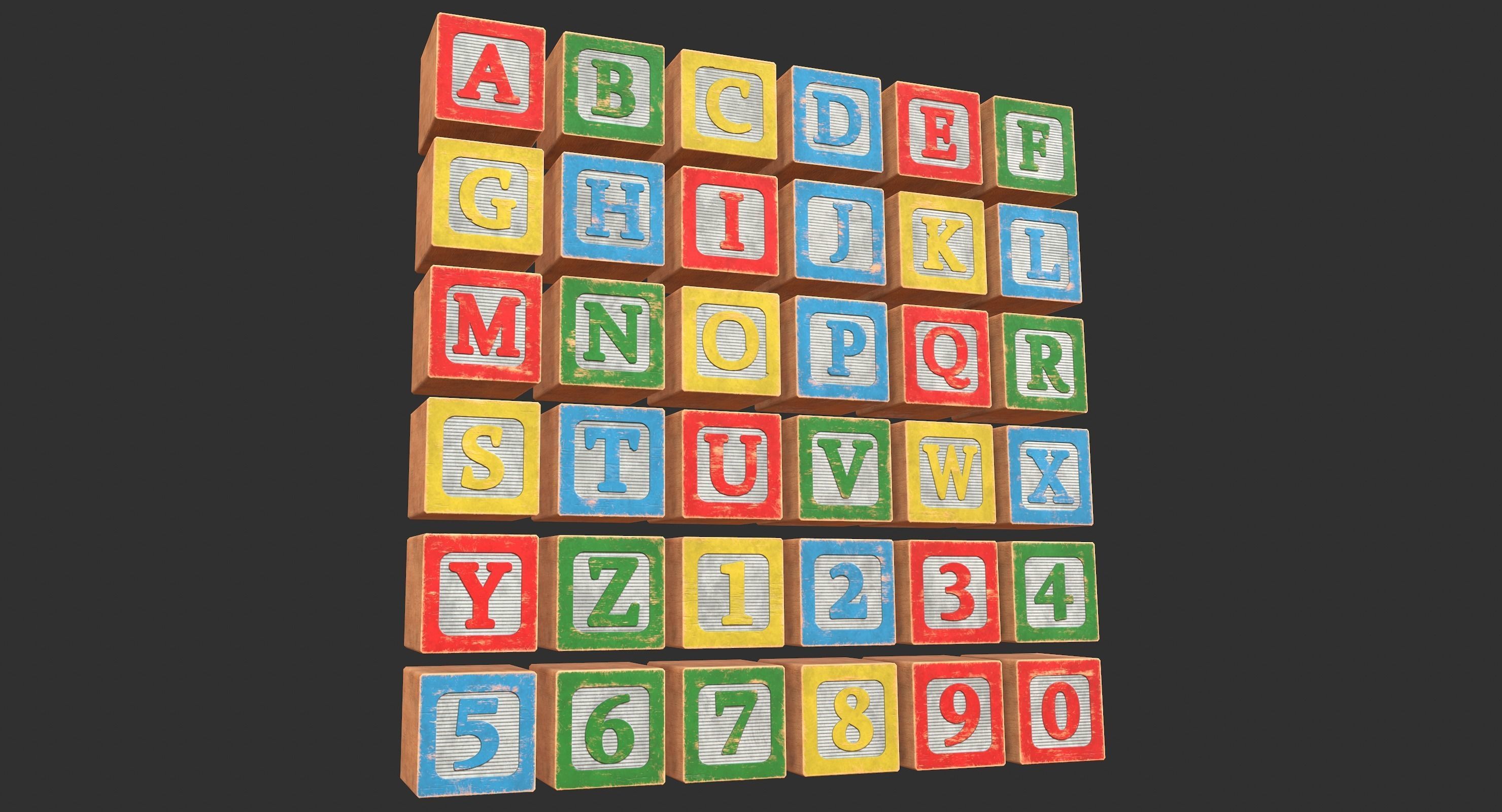 Old Wooden Toys Pack Low-poly 3D model_2