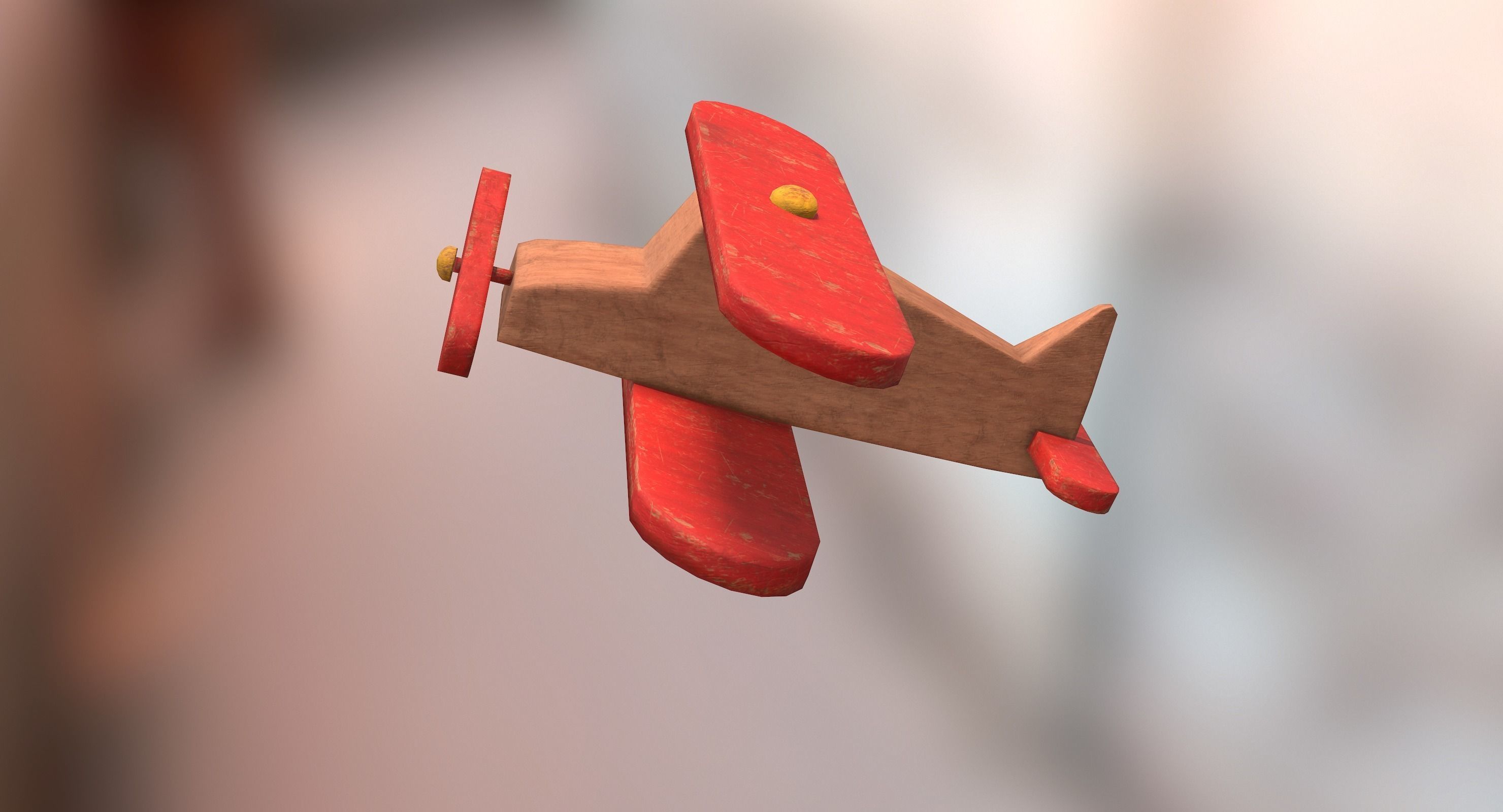 Old Wooden Toys Pack Low-poly 3D model_10