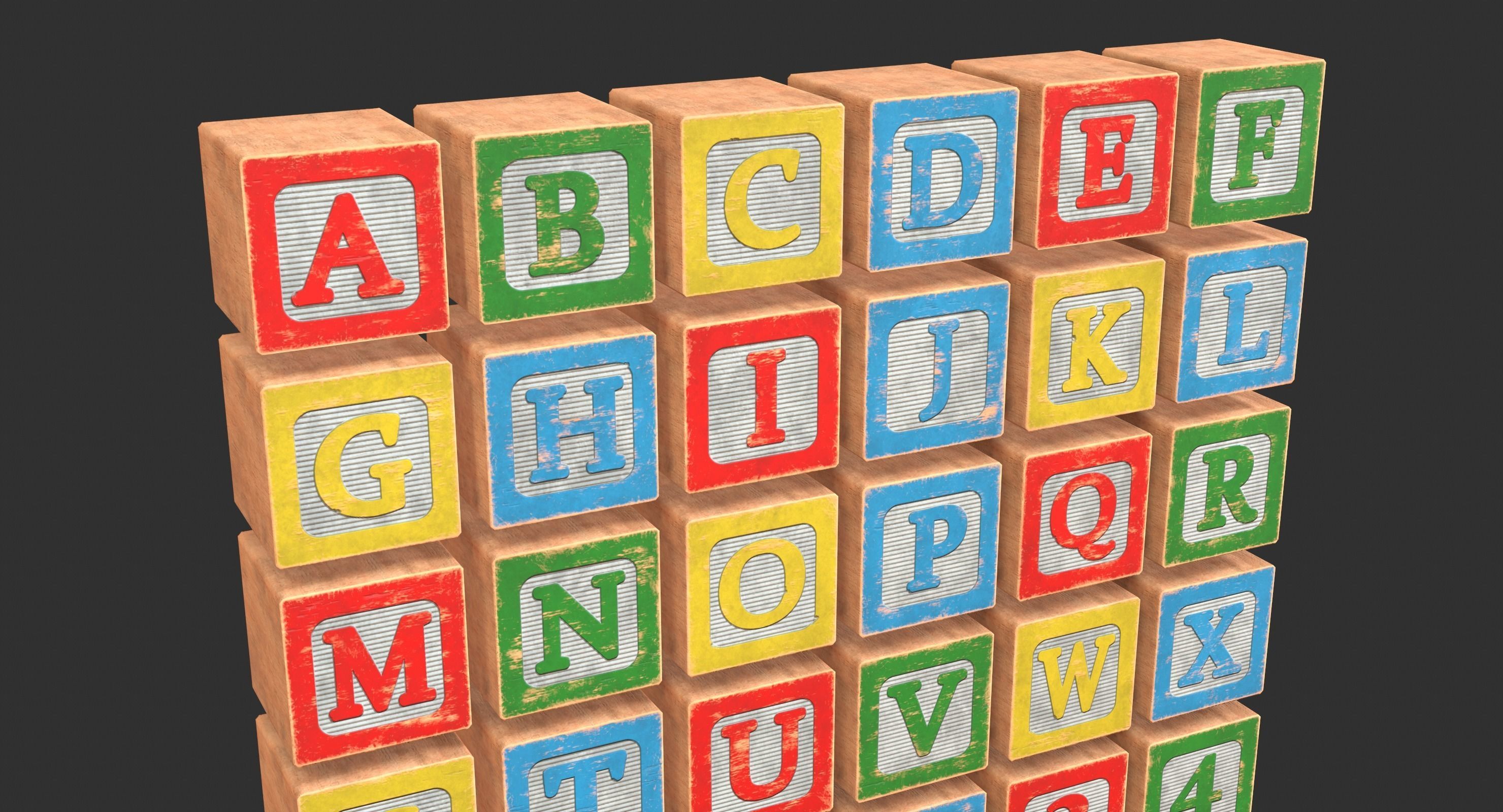 Old Wooden Toys Pack Low-poly 3D model_4
