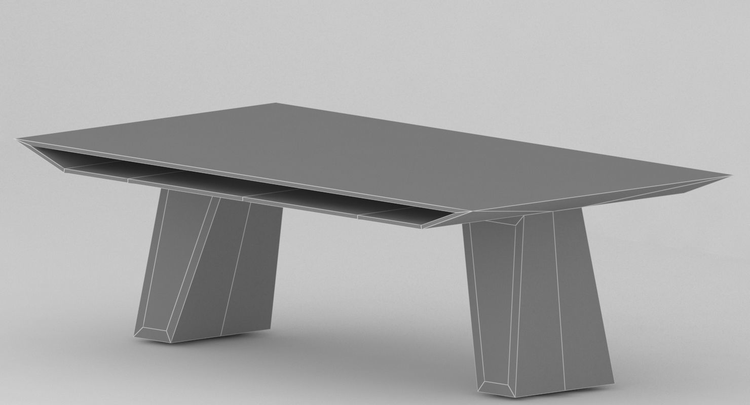 Collection of modern coffee tables Low-poly 3D model_10