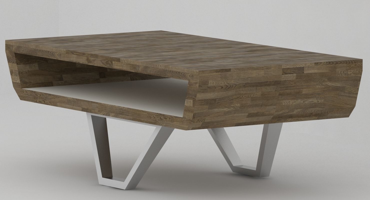 Collection of modern coffee tables Low-poly 3D model_17