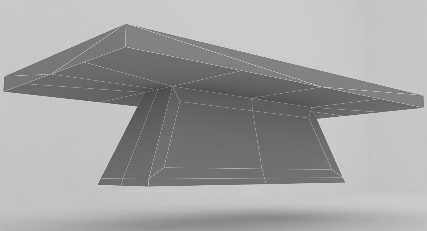 Collection of modern coffee tables Low-poly 3D model_3