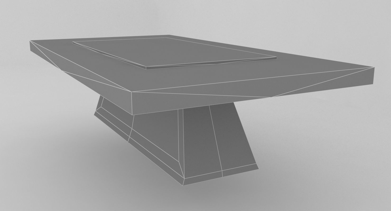 Collection of modern coffee tables Low-poly 3D model_2