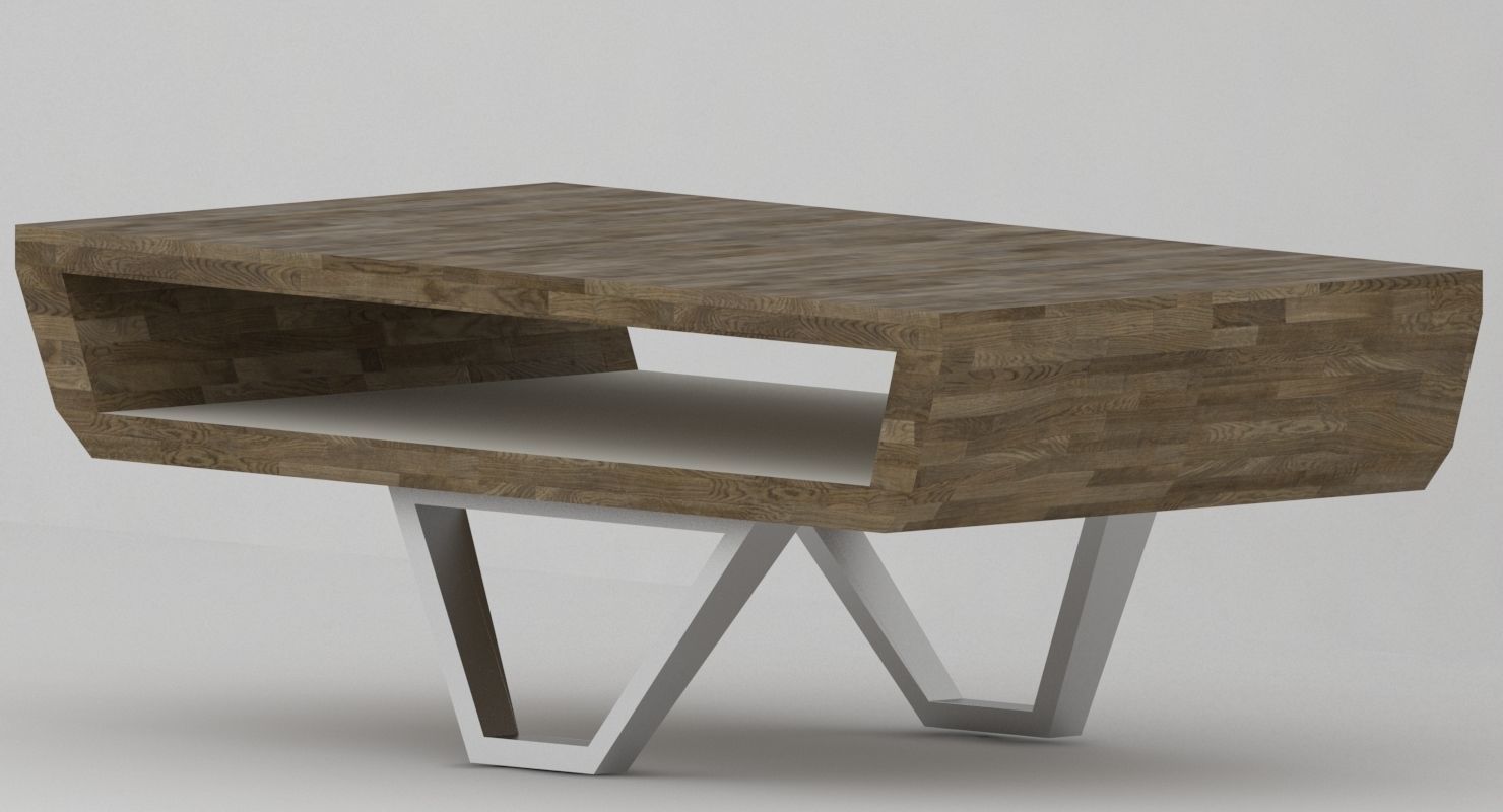 Collection of modern coffee tables Low-poly 3D model_15