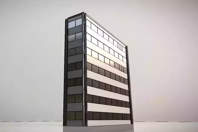 City Building Design I-1 Low-poly 3D model