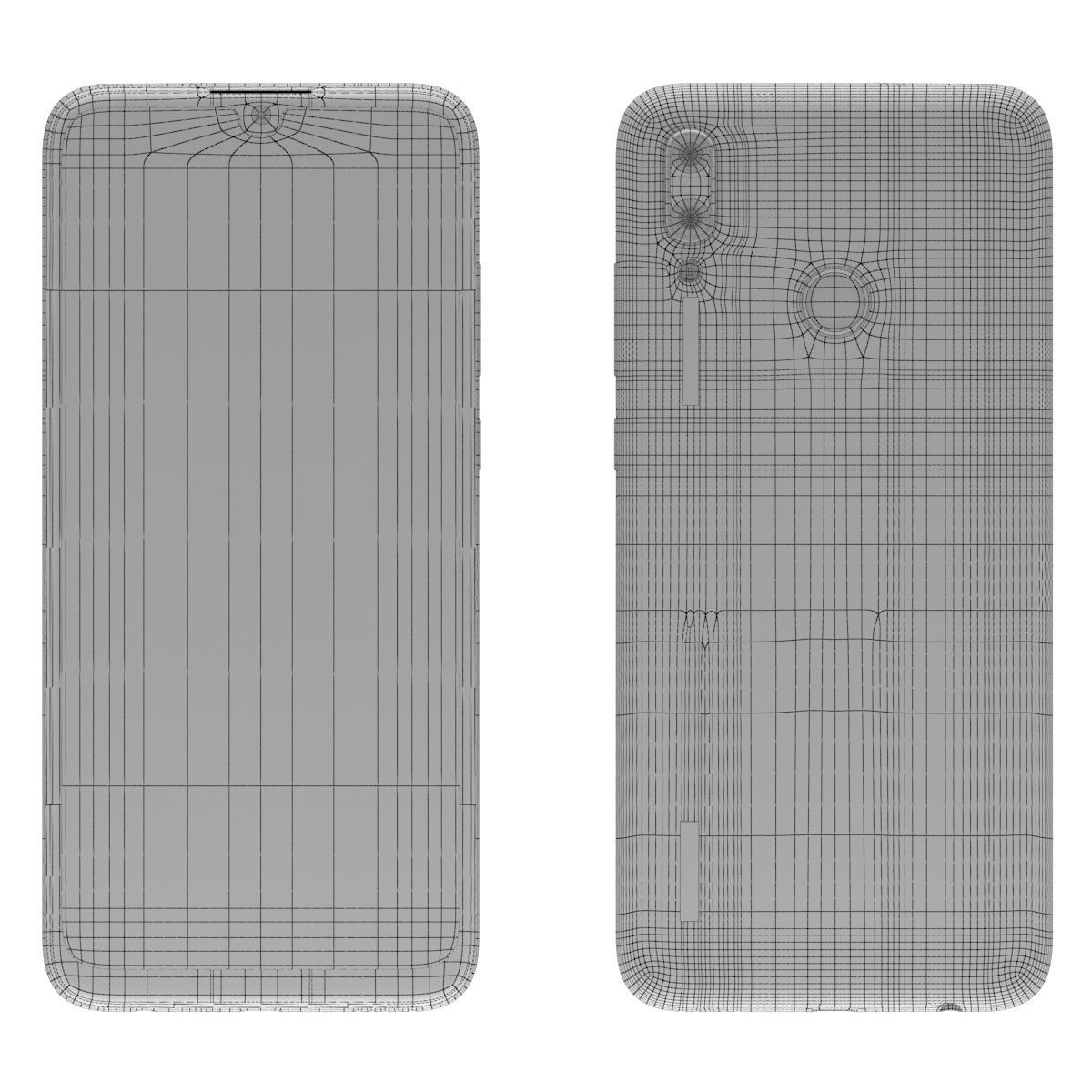 Huawei P Smart 2019 Aurora Blue 3D model_19