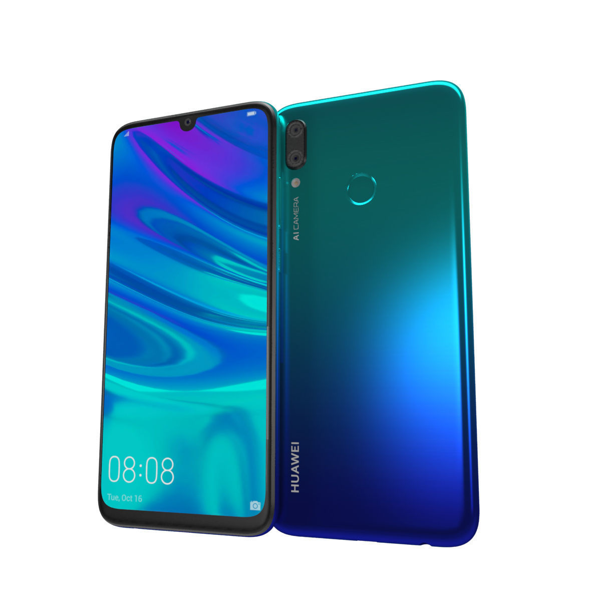 Huawei P Smart 2019 Aurora Blue 3D model_1
